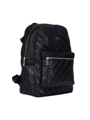black leatherette fashion backpack - 14082854 - Standard Image - 4