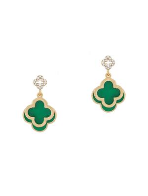 multi colored metal drop (set of 2) earrings - 14085003 - Standard Image - 4