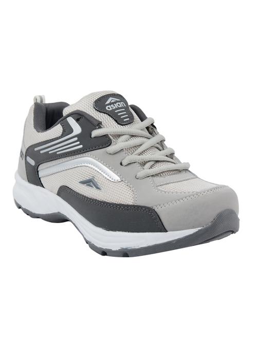 grey mesh lace up sport shoe - 14088151 - Standard Image - 1