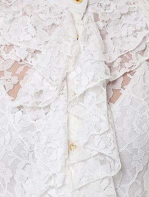 Lace Ruffle Shirt Top - 14094363 - Standard Image - 4