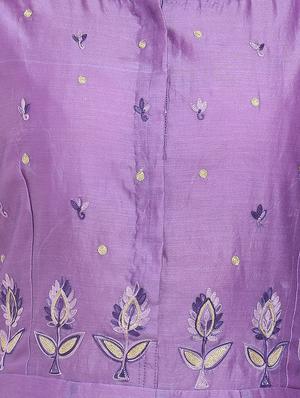 kaanchie nanggia purple chanderi aari embroidered kurta - 14094415 - Standard Image - 4