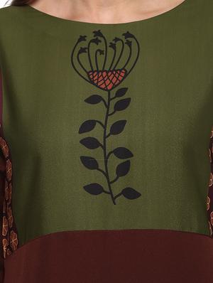 Printed yoke straight kurta - 14095057 - Standard Image - 4