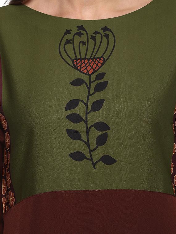 Printed yoke straight kurta - 14095057 - Zoom Image - 4