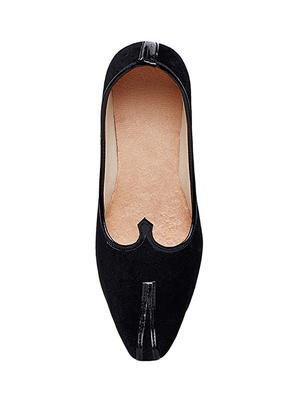 black Velvet slip on mojari - 14095390 - Standard Image - 4