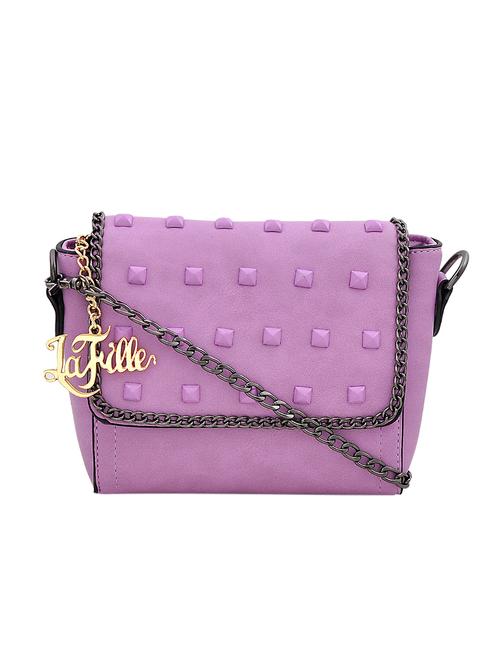 purple leatherette regular sling bag - 14099301 - Very Small Image - 1