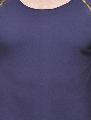 navy blue cotton t-shirt - 14100866 - Standard Image - 4