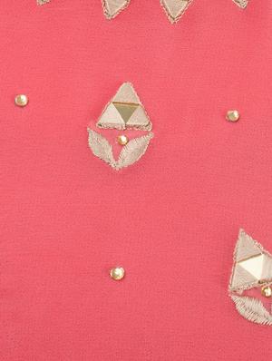 pink georgette straight kurta - 14105179 - Standard Image - 4