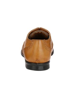 tan leatherette lace-up brouge - 14106045 - Standard Image - 4