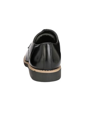 black leatherette lace-up derby - 14106147 - Standard Image - 4
