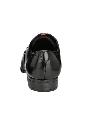 black leatherette lace-up derby - 14106162 - Standard Image - 4