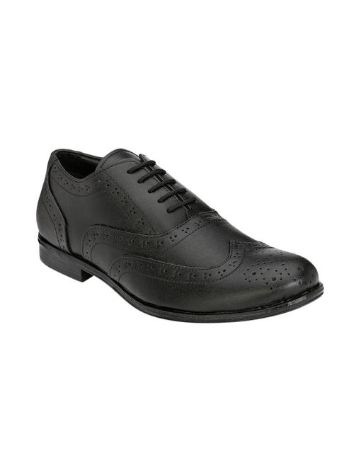 black leather lace-up brouge - 14106412 - Standard Image - 1