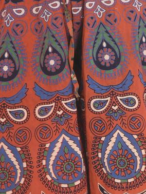 multi colored cotton palazzo - 14106596 - Standard Image - 4