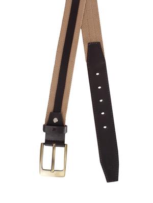brown and beige leather belt - 14109140 - Standard Image - 4