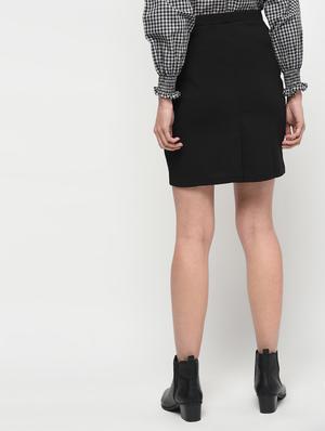 black polyester aline skirts - 14120490 - Standard Image - 4