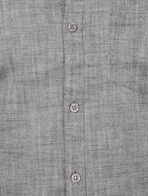 grey cotton formal shirt - 14123368 - Standard Image - 4