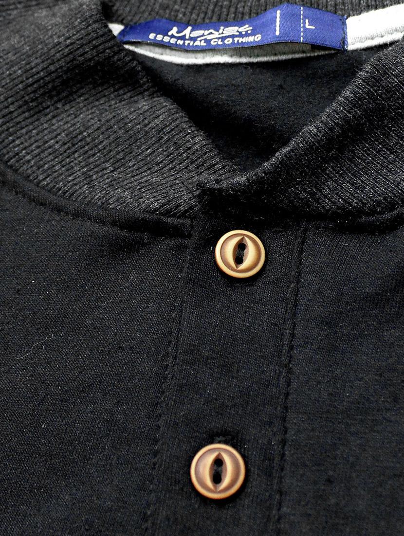 black cotton casual jacket - 14123823 - Zoom Image - 4