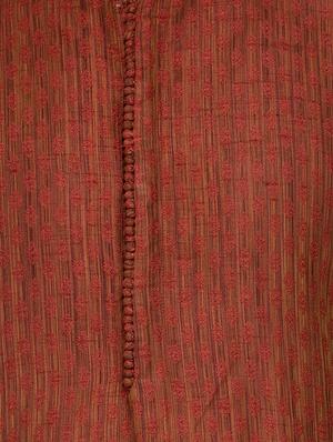 maroon silk blend kurta payjama set - 14124845 - Standard Image - 4
