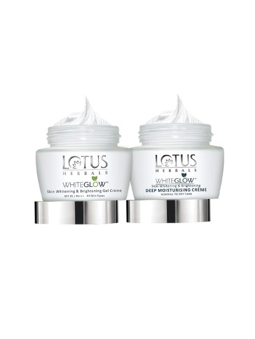 lotus herbals white glow skin whitening & brightening gel cream 60 g and deep moisturising creme - 14125474 - Standard Image - 1