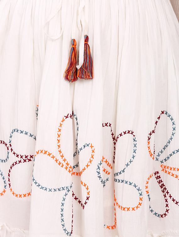 white cotton flared skirts - 14128823 - Zoom Image - 4