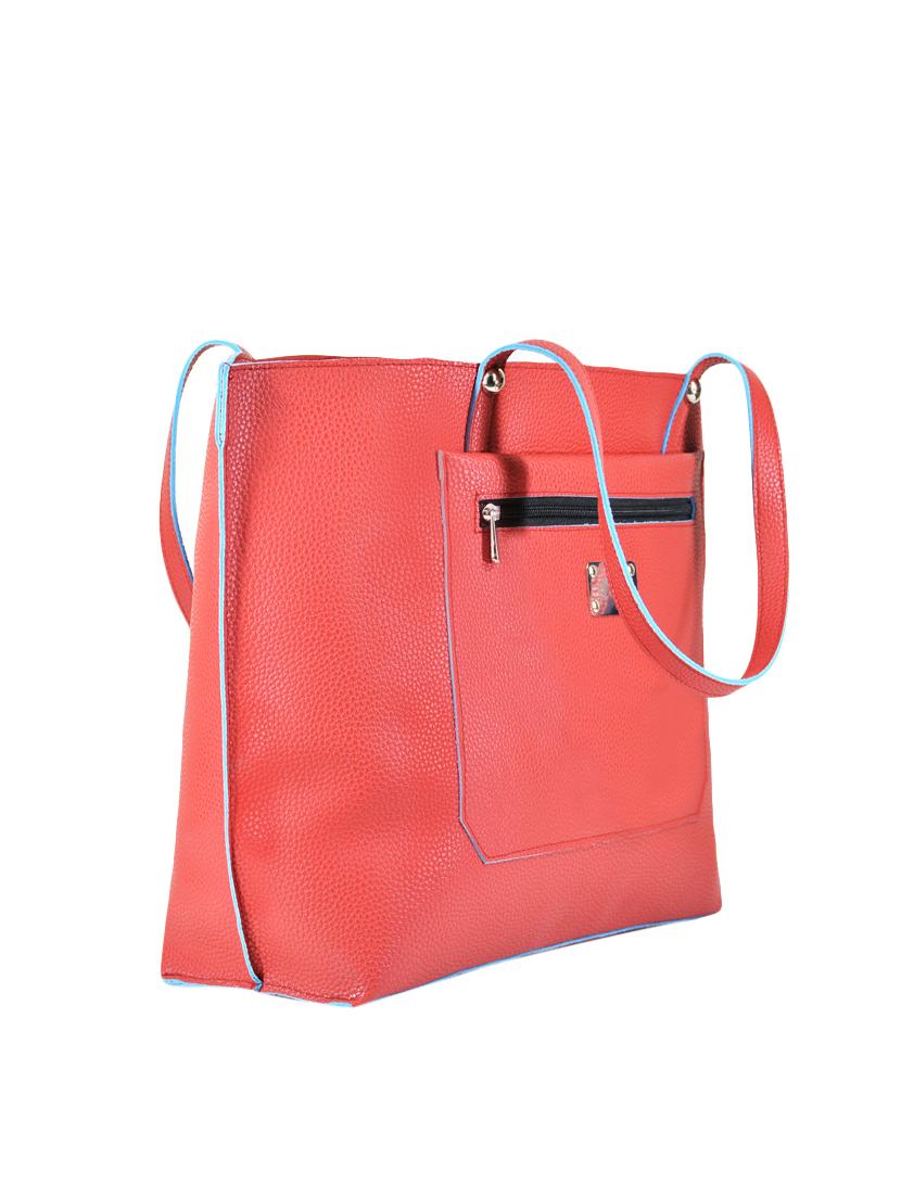 red leatherette regular tote - 14130364 - Zoom Image - 4