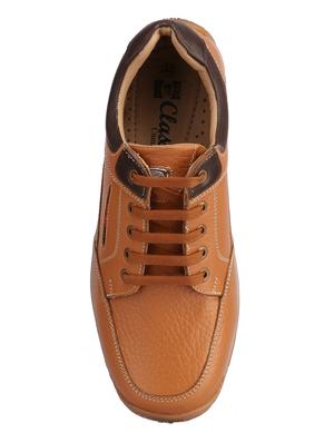 tan leather lace up shoe - 14131873 - Standard Image - 4