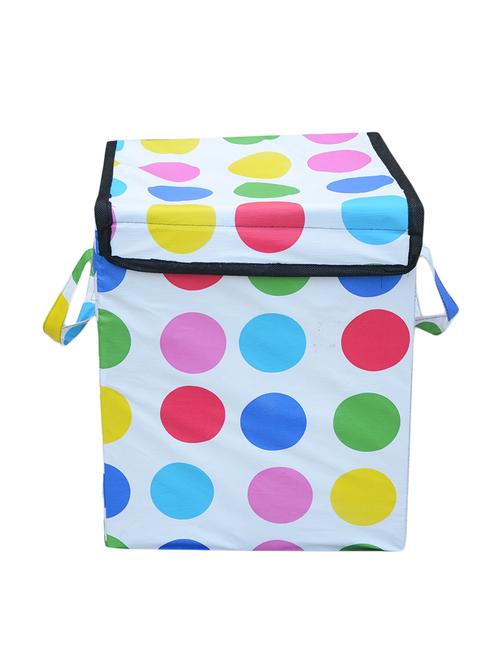 multicolored circle design foldable laundry basket - 14140750 - Very Small Image - 1