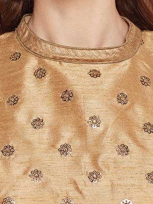 beige embellished stitched blouse - 14152443 - Standard Image - 4