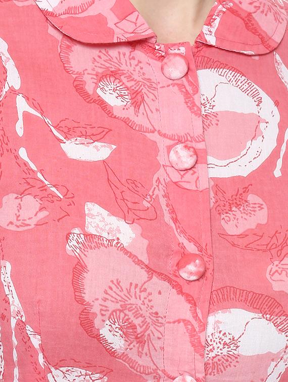 printed flared kurta - 14153241 - Zoom Image - 4