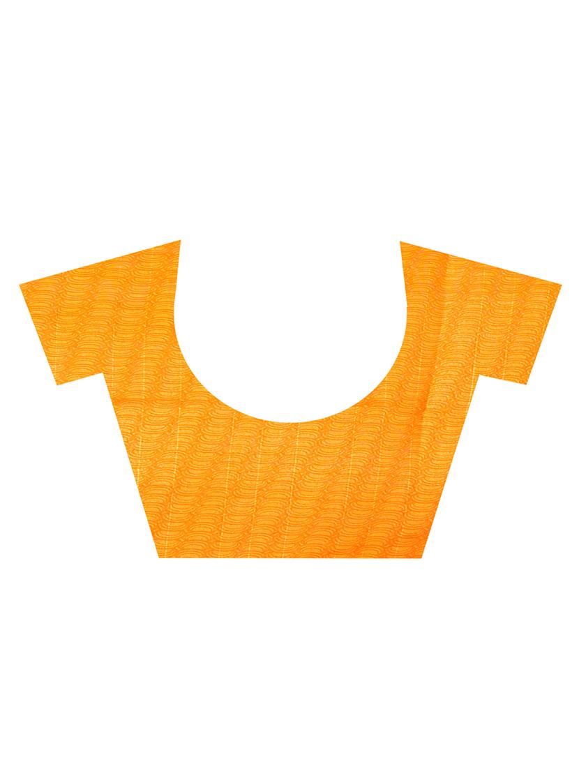 yellow silk bhagalpuri saree with blouse - 14154443 - Zoom Image - 4
