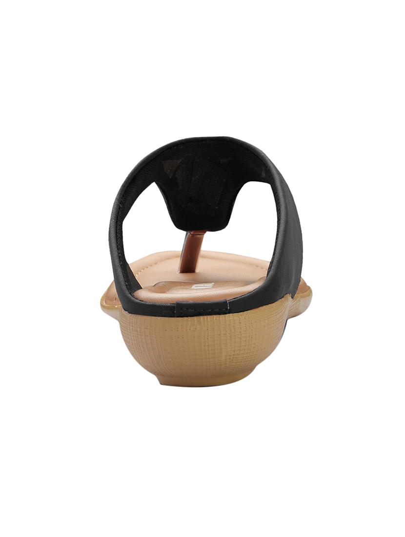 black pu slippers - 14154529 - Zoom Image - 4