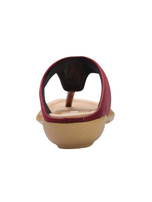 maroon toe separator slipper - 14154531 - Standard Image - 4