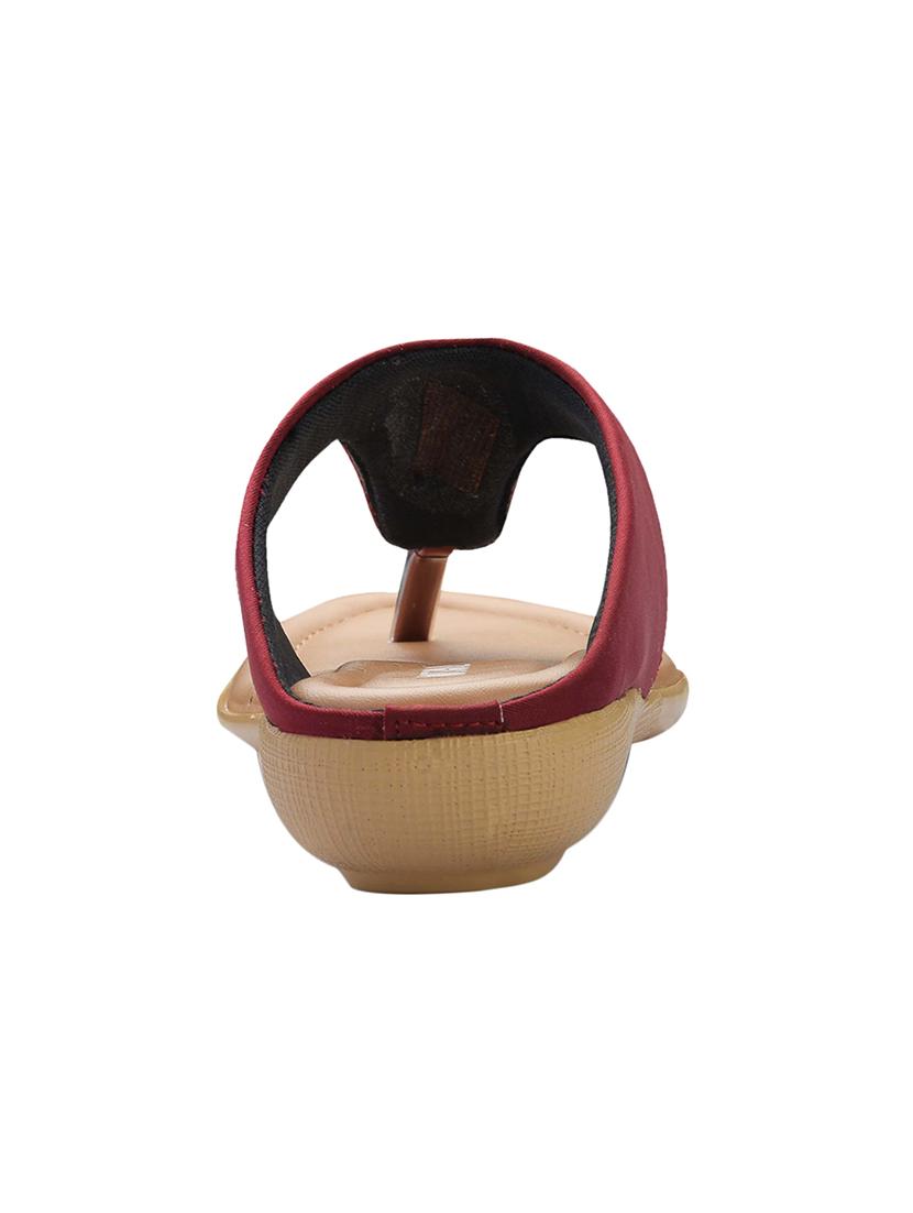maroon toe separator slipper - 14154531 - Zoom Image - 4