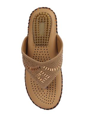 beige synthetic slippers - 14155271 - Standard Image - 4