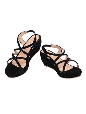 Aroom Women Black Wedges - 14159250 - Standard Image - 4