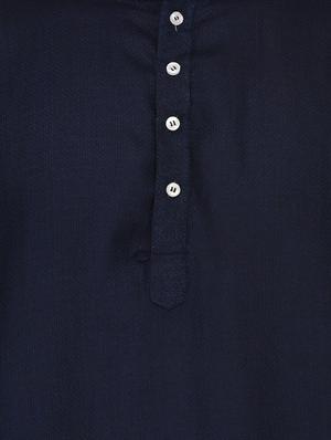 navy blue cotton kurta payjama set - 14164083 - Standard Image - 4