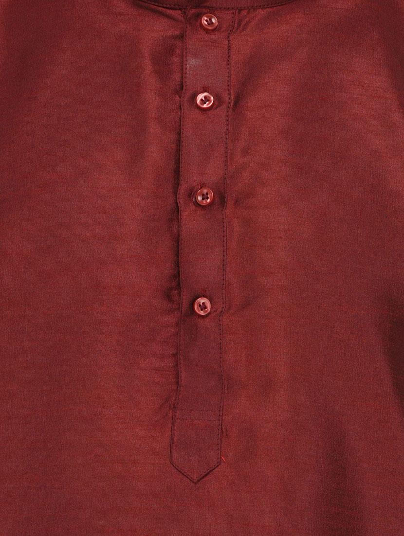 maroon dupion ethnic wear set - 14164084 - Zoom Image - 4