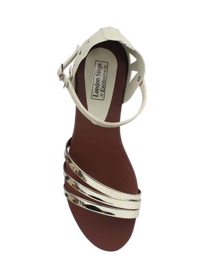 silver ankle strap sandal - 14165430 - Standard Image - 4