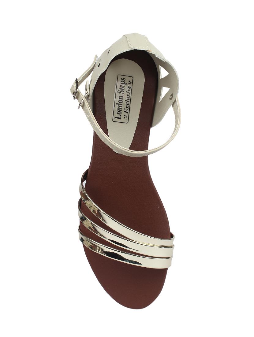 silver ankle strap sandal - 14165430 - Zoom Image - 4