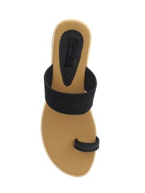 black one toe sandal - 14165449 - Standard Image - 4