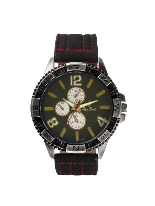 Rico Sordi round dial leatherette strap Men's watch(L137) - 14167352 - Very Small Image - 1