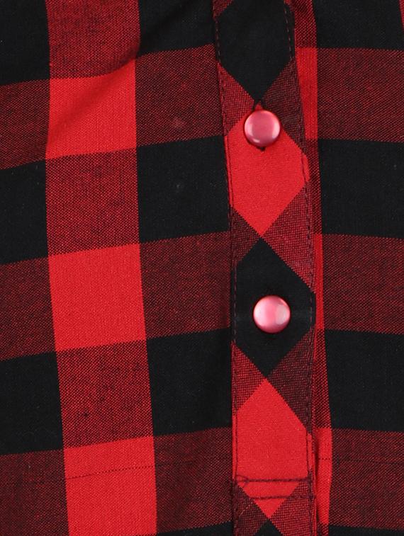 red cotton straight kurta - 14167866 - Zoom Image - 4