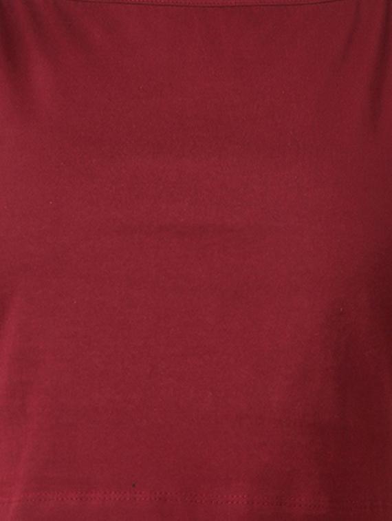 maroon cotton crop top - 14170900 - Zoom Image - 4