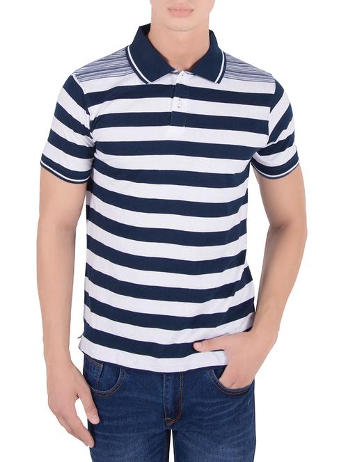 dark blue cotton t-shirt - 14180217 - Standard Image - 1