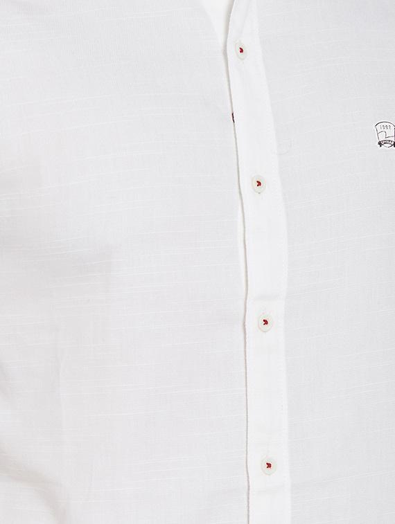 white cotton casual shirt - 14181536 - Zoom Image - 4