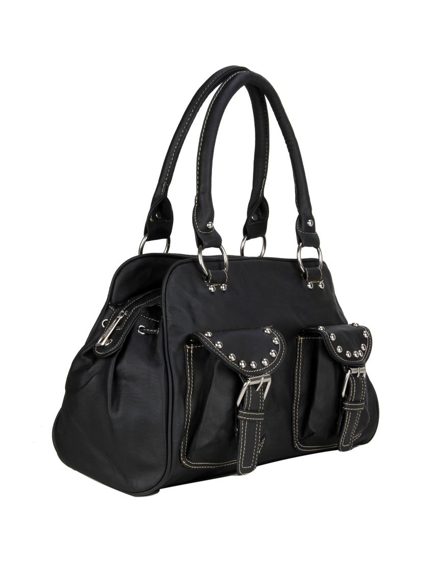 black leatherette handbag - 14184646 - Zoom Image - 4
