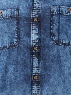 blue cotton casual shirt - 14188704 - Standard Image - 4