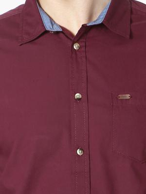 red cotton casual shirt - 14188754 - Standard Image - 4