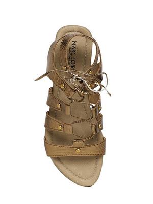 copper faux leather gladiators sandals - 14189360 - Standard Image - 4