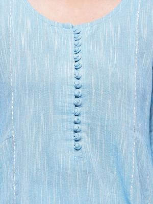 a-line melange kurta - 14194159 - Standard Image - 4