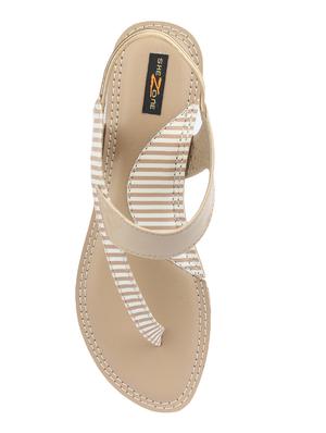 beige faux leather back strap sandals - 14195286 - Standard Image - 4